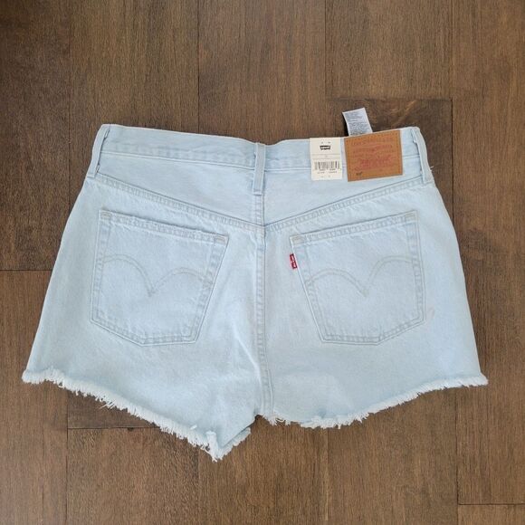 Levi's 501 Denim Shorts High Rise Button Fly Luxor 32 NEW - Picture 9 of 9